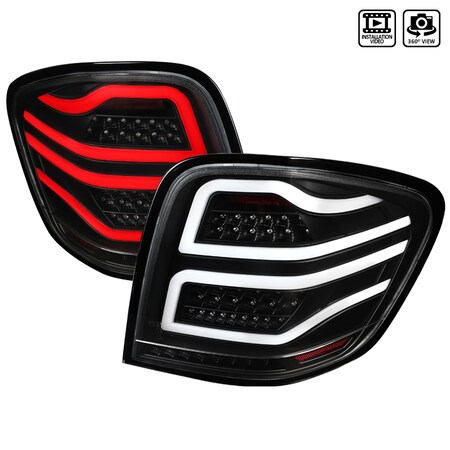 Spec-D Tuning 06-11 Mercedes Benz W164 Ml Class LED Tail Lights Black LT-BW16406JMLED-TM